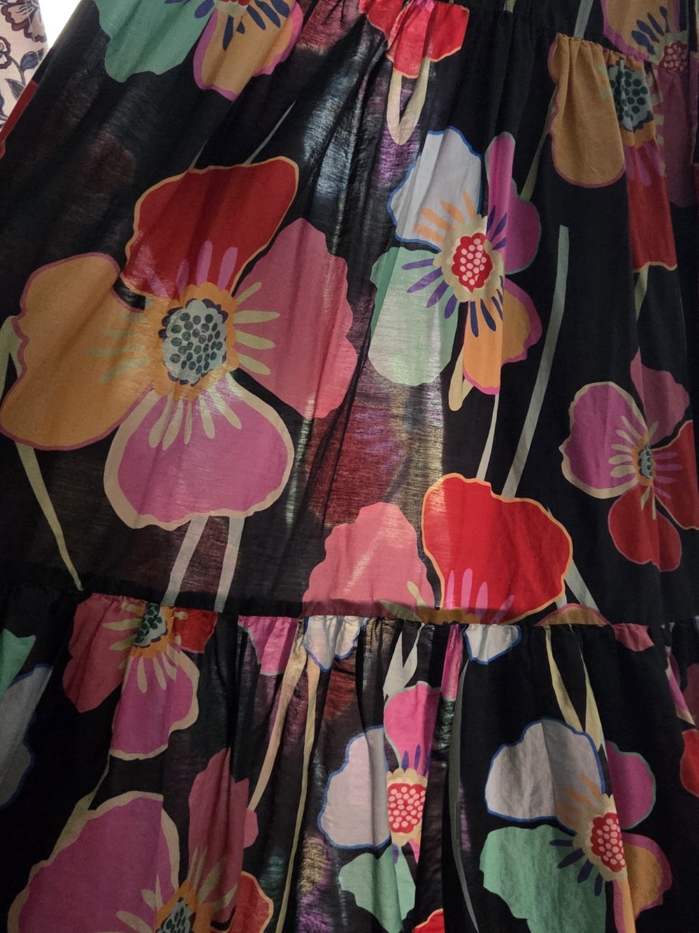 Black Floral Midi Dress - Picture 3 of 3
